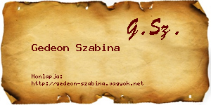 Gedeon Szabina névjegykártya